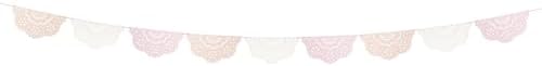 Meri Meri Broderie Anglaise Lace Pennant Banner (Pack of 1), 12.5' Party Banner Including Excess Cord, Meri Meri Party Banner, Reusable - Image 3