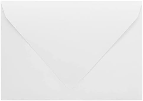 Darling Souvenir A6 White Invitation Envelopes (4 3/4 x 6 1/2) Euro V-Flap 80 LBS Self-Adhesive Perfect for Weddings, Birthday, Baby Shower,Greeting Cards -Packs & Colours Available by DarlingSouvenirMADEWITHLOVE