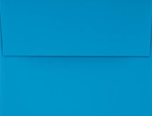 LUXPaper A4 Invitation Envelopes | Peel & Press | 4 1/4" x 6 1/4" | Pool Blue | 80lb. Text | 500 Qty - Image 2