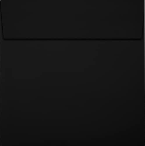 LUXPaper Square Invitation Envelopes | Peel & Press | 6 1/4" x 6 1/4" | Midnight Black | 80lb. Text | 250 Qty - Image 2
