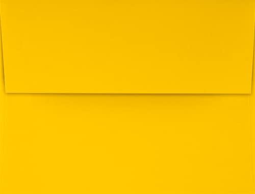 LUXPaper A2 Invitation Envelopes | Peel & Press | 4 3/8" x 5 3/4" | Sunflower Yellow | 80lb. Text | 250 Qty - Image 2