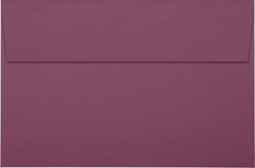 LUXPaper A9 Invitation Envelopes | Peel & Press | 5 3/4" x 8 3/4" | Vintage Plum | 80lb. Text | 500 Qty - Image 2