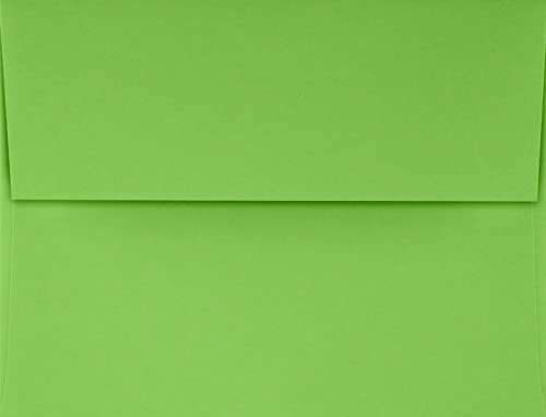 LUXPaper A2 Invitation Envelopes | Peel & Press | 4 3/8" x 5 3/4" | Limelight Green | 80lb. Text | 250 Qty - Image 2