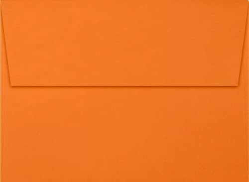 LUXPaper A6 Invitation Envelopes | Peel & Press | 4 3/4" x 6 1/2" | Mandarin Orange | 80lb. Text | 1,000 Qty - Image 2