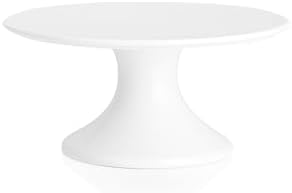 Kanwone 8-Inch Porcelain Small Cake Stand, Cake Plate, Dessert Stand, Cake Stand for Party, Baby Shower, Home Decorating Stand, White by Kanwone