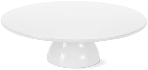 Porcelain Cake Stand, 12 Inch Round Cake Stand Display, White by Yedio