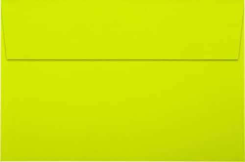 LUXPaper A9 Invitation Envelopes | Peel & Press | 5 3/4" x 8 3/4" | Wasabi Green | 80lb. Text | 1,000 Qty by LUXPaper