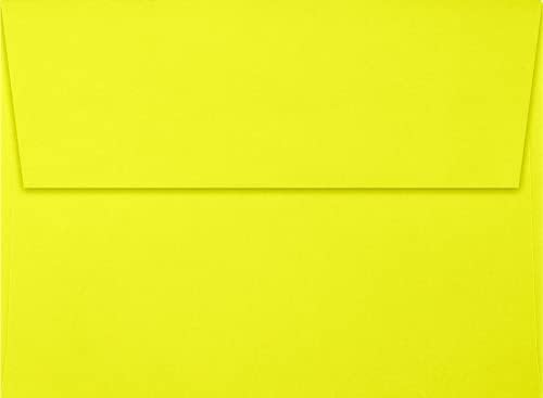 LUXPAPER A7 Invitation Envelopes for 5 x 7 Cards in 80 lb. Citrus, Printable Envelopes for Invitations, w/Peel and Press Seal, 250 Pack, Envelope Size 5 1/4 x 7 1/4 (Yellow-Green) - Image 2