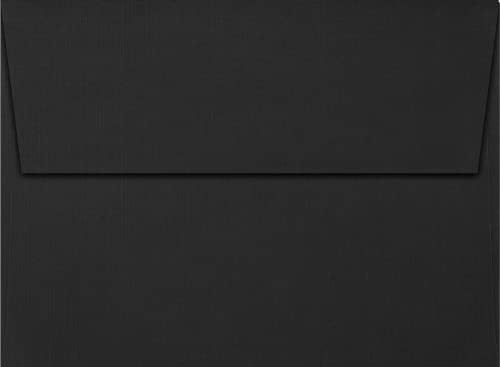 LUXPaper A7 Invitation Envelopes | Peel & Press | 5 1/4" x 7 1/4" | Black Linen | 80lb. Text | 1,000 Qty - Image 2