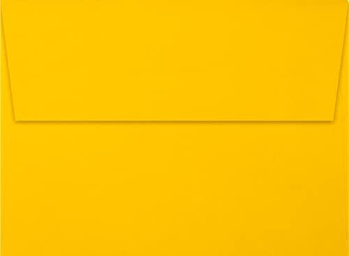 LUXPaper A7 Invitation Envelopes | Peel & Press | 5 1/4" x 7 1/4" | Sunflower Yellow | 80lb. Text | 1,000 Qty - Image 2