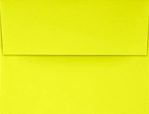 LUXPaper A4 Invitation Envelopes | Peel & Press | 4 1/4" x 6 1/4" | Citrus Yellow | 80lb. Text | 500 Qty - Image 2