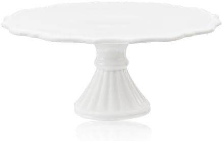 10 Inch Cake Stand, Relief Round Dessert Cake Stand for 8 Inch Cake by Omifun