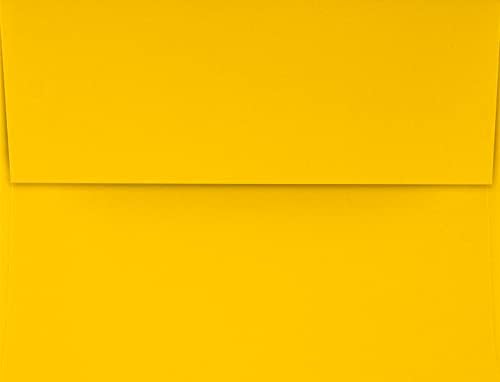 LUXPaper A4 Invitation Envelopes | Peel & Press | 4 1/4" x 6 1/4" | Sunflower Yellow | 80lb. Text | 1,000 Qty - Image 2
