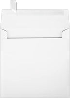 LUXPaper Square Invitation Envelopes | Peel & Press | 6" x 6" | Bright White | 80lb. Text | 250 Qty by LUXPaper