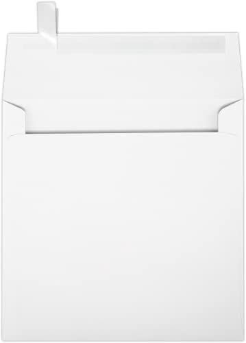LUXPaper Square Invitation Envelopes | Peel & Press | 6" x 6" | Bright White | 80lb. Text | 250 Qty by LUXPaper