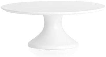 Kanwone 10-Inch Porcelain Cake Stand, Cake Plate, Dessert Stand, Cake Stand for Party, Home Decorating Stand, White by Kanwone
