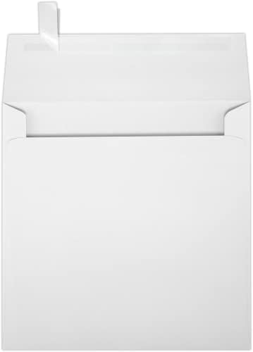 LUXPaper Square Invitation Envelopes | Peel & Press | 6 1/4" x 6 1/4" | Bright White | 70lb. Text | 250 Qty by Envelopes.com