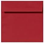 LUXPaper Square Invitation Envelopes | Peel & Press | 6 1/4" x 6 1/4" | Ruby Red | 80lb. Text | 250 Qty by Envelopes.com