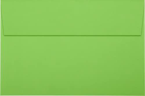 LUXPaper A9 Invitation Envelopes | Peel & Press | 5 3/4" x 8 3/4" | Limelight Green | 80lb. Text | 500 Qty - Image 2