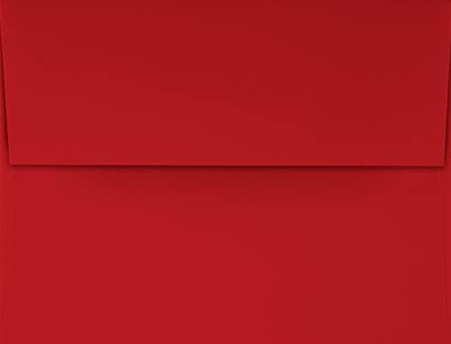 LUXPaper A4 Invitation Envelopes | 4 1/4" x 6 1/4" | Holiday Red | 60lb. Text | 250 Qty - Image 2