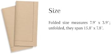 Beige Linen Like Napkins Disposable Guest Towels Airlaid, 50ct - Image 6