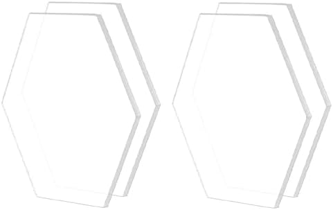 80Pcs Clear Acrylic Hexagon Place Cards Blank Tiles for Wedding Table Name Decoration - Image 4