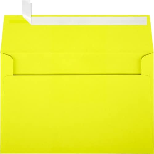 LUXPaper A9 Invitation Envelopes | Peel & Press | 5 3/4" x 8 3/4" | Citrus Yellow | 80lb. Text | 500 Qty by LUXPaper