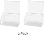 Marketing Holders 2 Pack 5" x 7" Coin Donation Container with Header Sign Holder Suggestion Bin or Piggy Bank Clear Acrylic Countertop Ballot Box - Image 5