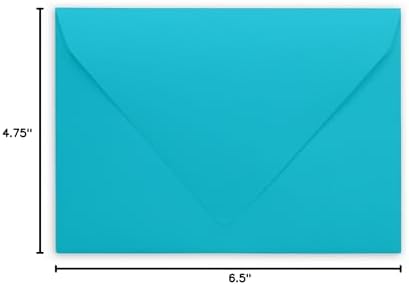 Darling Souvenir A6 Turquoise Invitation Envelopes (4 3/4 x 6 1/2) Euro V-Flap 80 LBS Self-Adhesive Perfect for Weddings, Birthday, Baby Shower,Greeting Cards -Packs & Colours Available - Image 6