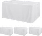 Obstal 4 Pack Table Clothes for 4 Foot Rectangle Tables, White by Obstal