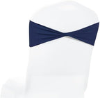 MDS Pack of 250 Spandex Chair Sashes Without Slider Buckles – Navy Blue by MDS
