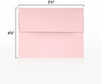 LUXPaper A2 Invitation Envelopes | Peel & Press | 4 3/8" x 5 3/4" | Candy Pink | 80lb. Text | 250 Qty - Image 3