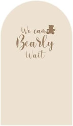 Beige Arch Backdrop Covers We Can Bearly Wait Theme Arch Stand Fabric Cover for Birthday Baby Shower Cake Table Supplies Decoration (3.3x6.6FT) - Image 2