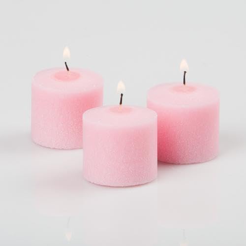 Set of 144 Richland Votive Candles Pink Unscented and 144 Clear Glass Eastland Votive Holders - Image 3