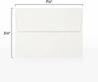LUXPaper A7 Invitation Envelopes | Peel & Press | 5 1/4" x 7 1/4" | Natural White | 80lb. Text | 100% Cotton | 1,000 Qty - Image 3