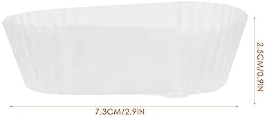 Oval Cake Paper Cups 1000 Pcs 2.87X1.37X0.98 Inch Grease Proof Disposable Baking Liners Oval Cupcake Liners for Muffins Loaf Bread Snacks - Image 2