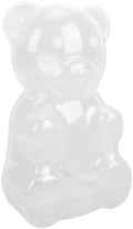 Bear Shaped Jar, Plastic Clear Bear Gift Box Dispenser Favors, Fillable Candy Box with Large Capacity Storage for Candies, Baked Food, Small Gifts by Unknown