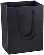 HUAPRINT Small Black Gift Bags with Handles, 30 Pack, 7x4x9 IN by HUAPRINT