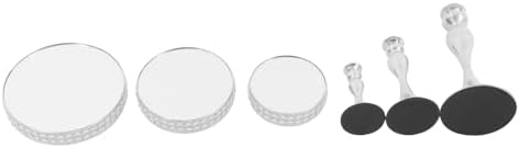3pcs Round Mirror Cake Stands, Metal Cupcake Display Stand with Crystals, Dessert Pedestal Cupcakes Dessert Cheese Display Plates for Wedding Birthday Party for Baby Shower Home Decor - 15/11/8 Inch Tall (Silver) - Image 7