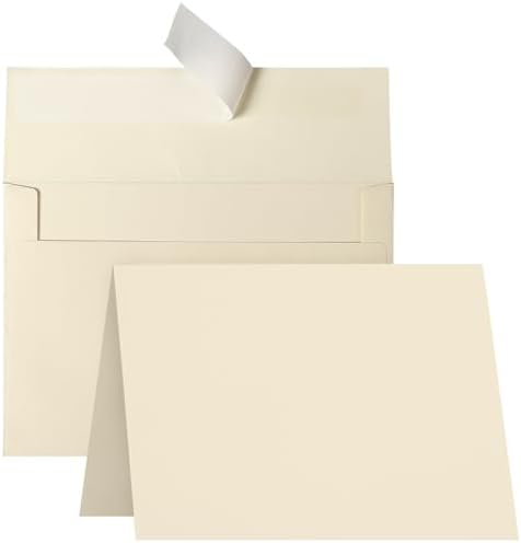 100 Pack Goefun Cream Blank Cards and Envelopes 5x7 by Goefun