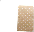 N'icePackaging 200 Qty 8.5" x 11" Decorative Flat Paper Gift Bags - White Polka-Dot on Brown Kraft Bags - For Sales/Treats/Parties Cookies/Gifts - Image 6