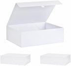 Extra Large White Gift Box 3 Pack 16.5x14x5.5 Inches,Gift Boxs for Presents with Lid Magnetic Closure Collapsible,Bridesmaid Proposal Box,Birthday, Christmas,for Clothes and Large Gifts by PLINJOY
