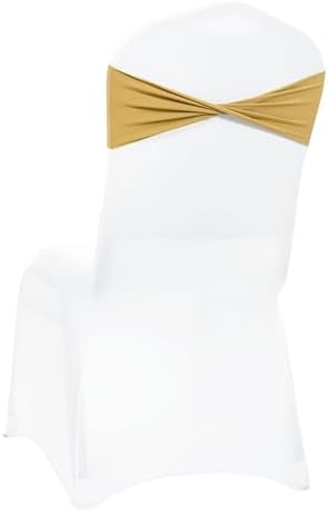 MDS Pack of 150 Spandex Chair Sashes Without Slider Buckles – Gold - Image 5