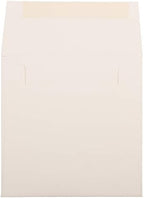 JAM PAPER 6 x 6 Square Metallic Invitation Envelopes - Natural White Wove - 25/Pack - Image 2
