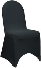 YOUR CHAIR COVERS - 6 Pack Stretch Spandex Banquet Chair Covers - Black, Wedding Slip, Premium Quality by YourChairCovers