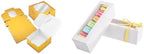 NPLUX Bundle of Gold Bakery Boxes and White Macaron Boxes for Birthday Baby Shower Party by NPLUX