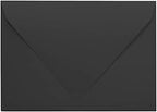 Darling Souvenir A6 Black Invitation Envelopes (4 3/4 x 6 1/2) Euro V-Flap 80 LBS Self-Adhesive Perfect for Weddings, Birthday, Baby Shower,Greeting Cards -Packs & Colours Available by DarlingSouvenirMADEWITHLOVE