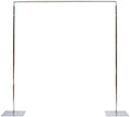 Wedding Arch Square Backdrop Stand Wedding Decorations Arch Party Ceremony Backdrop Stand Metal Stainless Steel Frame Wedding Arches for Ceremony Silver w/ Steel Base (3X3m/9.84X9.84ft) by TouSuaRSi