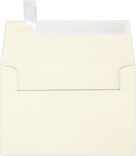 LUXPaper A4 Invitation Envelopes | Peel & Press | 4 1/4" x 6 1/4" | Natural | 80lb. Text | 30% Recycled | 1,000 Qty by LUXPaper