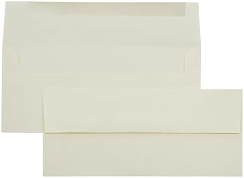JAM PAPER #10 Business Strathmore Envelopes - 4 1/8 x 9 1/2 - Natural White Linen - 100/Pack - Image 4